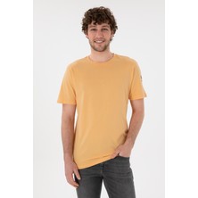 U.S. Polo Assn. Erkek Regular Fit Bisiklet Yaka Turuncu Basic Tişört 50305985-VR202
