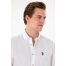 U.S. Polo Assn. Erkek Beyaz Gömlek Basic 50297981-VR013