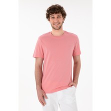 U.S. Polo Assn. Erkek Regular Fit Bisiklet Yaka Pembe Basic Tişört 50305928-VR041