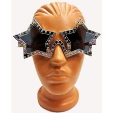 Gümüş Yıldız Metalize Parti Gözlüğü