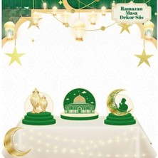 Masa Üstü 3'lü Ramazan Süsü Yeşil