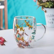 Acornbella Orjinal Kurutulmuş Çiçekli Kupa Bardak