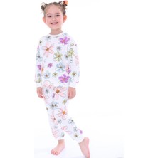 Alkın Kids Kız Çocuk %100 Pamuklu Papatya Desenli Pijamatakımı