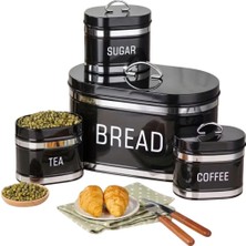 Pembeli Home  Paslanmaz Metal 4 Parça Ekmeklik ve Baharatlık Set