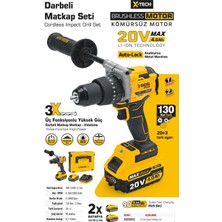 SGS5533 Akülü Darbeli Matkap Seti 20 Volt - 4 Amper - 130 Nm Tork (Kömürsüz Motor)