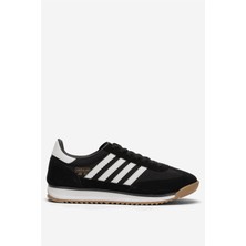 Erkek Günlük Rahat Taban Yumuşak Hafif Sneaker Bağcıklı Spor Ayakkabı  Siyah - Beyaz