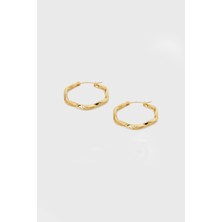 Glare Jewellery Altıgen Dönel Model Altın Kaplama Küpe