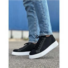 Shoecide SHO2423 Bağcıklı Yüksek Taban Tbt Erkek Ayakkabı Sıyah