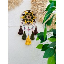 Makromenis Nazarlık Düşkapanı Nazar Boncuğu Rüya Tutucu Kapı Süsü Duvar Süsü Dreamcatcher Mandala