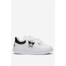 Liger Çocuk Kuromi Baskılı Cırtlı Unisex Spor Ayakkabı SİYAH