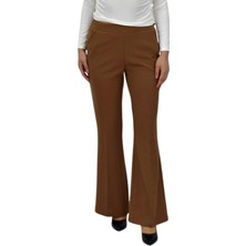 Kadın Ispanyol Paça Beli Lastikli Kumaş Pantolon BGL-ST04321