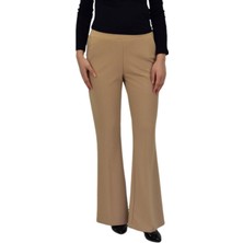 Kadın Ispanyol Paça Beli Lastikli Kumaş Pantolon BGL-ST04321