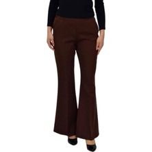 Kadın Ispanyol Paça Beli Lastikli Kumaş Pantolon BGL-ST04321