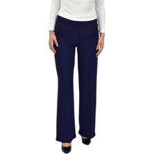 Kadın Bol Paça Beli Lastikli Kumaş Pantolon BGL-ST04322