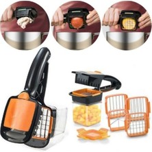 Ozcmax Quick 5in1 Pratik Hazneli Sebze Meyve Doğrayıcı Dilimleme Aleti