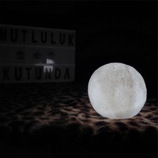 Mutluluk Kutunda 3D Dolunay Gece Lambası