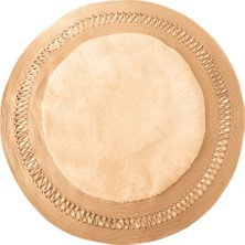 Hasır Jüt Kaymaz Bej Taban Dalgalı Halı Paspas, Banyo, Antre, Bahçe, Ofis