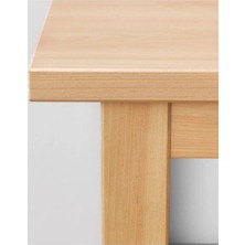 Ela Woodworking Masif Çam Ağacı Orta Sehpa 90X90CM Renk: Şeffaf Parlak Yat Verniği