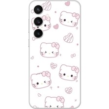 Dali Design Samsung Galaxy S23 Uyumlu Şeffaf Kılıf Hello Kitty Tasarımlı