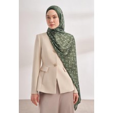 Armanda Vual Monogram Desen Şal 3361-HAKI