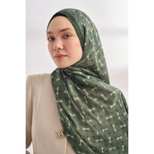 Armanda Vual Monogram Desen Şal 3361-HAKI