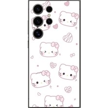 Dali Design Samsung Galaxy S24 Ultra Uyumlu Şeffaf Kılıf Hello Kitty Tasarımlı