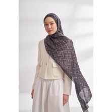 Armanda Vual Monogram Desen Şal 3361-ANTRASIT