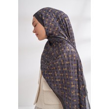 Armanda Vual Monogram Desen Şal 3361-ANTRASIT