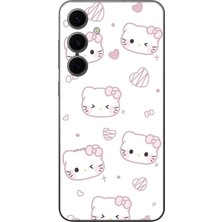 Dali Design Samsung Galaxy S24 Fe Uyumlu Şeffaf Kılıf Hello Kitty Tasarımlı