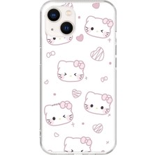 Dali Design iPhone 15 Plus Uyumlu Şeffaf Kılıf Hello Kitty Tasarımlı