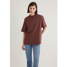Mavi Kahverengi Basic Tişört 1612907-70254