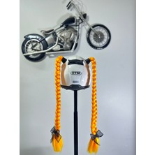3dpazarıcom Motor & Motosiklet Kask Dış Aksesuar Çift Turuncu Örgü Saç
