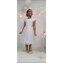 Saltare Kız Çocuk Beyaz Balo Abiye Elbise First Communion Dress Girl Wedding Dress Düğün