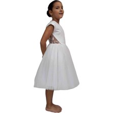 Saltare Kız Çocuk Beyaz Balo Abiye Elbise First Communion Dress Girl Wedding Dress Düğün