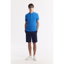AVVA Erkek Lacivert Klasik Bel Pamuklu Bi-Stretch Relaxed Fit Şort A51Y3727