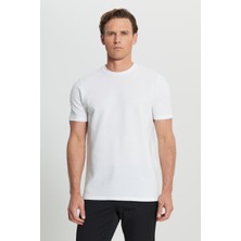 Altınyıldız Classics Pamuklu Slim Fit Dar Kesim Bisiklet Yaka Esnek Tişört