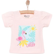 HelloBaby Basic Kız Flamingo Baskılı T-Shirt Kız Bebek