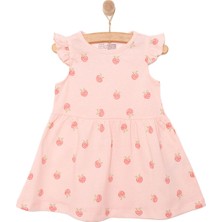 Hellobaby Basic Kız Şeftali Desenli Elbise Kız Bebek