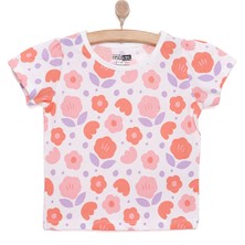 HelloBaby Basic Kız Çiçek Desenli T-Shirt Kız Bebek