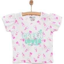 HelloBaby Basic Kız Lale Desenli T-Shirt Kız Bebek