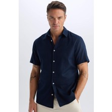 DeFacto %100 Pamuk Regular Fit Polo Yaka Kısa Kollu Gömlek D6105AX25SP