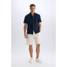 DeFacto %100 Pamuk Regular Fit Polo Yaka Kısa Kollu Gömlek D6105AX25SP