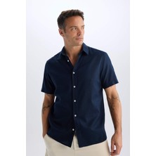 DeFacto %100 Pamuk Regular Fit Polo Yaka Kısa Kollu Gömlek D6105AX25SP