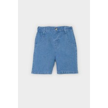 DeFacto %100 Pamuk Jean Şort Erkek Bebek E8258A525SM