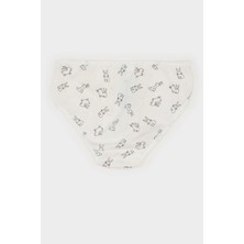 DeFacto Kız Çocuk Desenli 3'lü Slip Külot E7068A825SP
