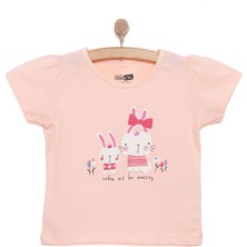 HelloBaby Basic Kız Tavşan Baskılı T-Shirt Kız Bebek