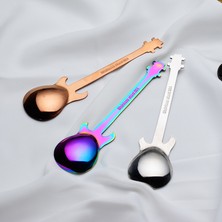 Youxuan 304 Paslanmaz Çelik Gitar Yaratıcı Tatlı Kaşığı (Yurt Dışından)