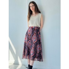 Retrobird Valerie Şifon Astarlı Uzun Etek Kadın Kahverengi