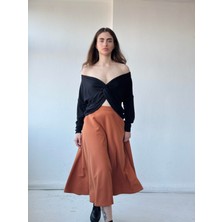 Retrobird Valerie Uzun Kloş Etek Kadın Taba