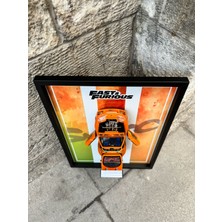 Jada 1/24 Fast & Furious Toyota Supra 30X40 CM Metal Levha Baskılı Çerçeve